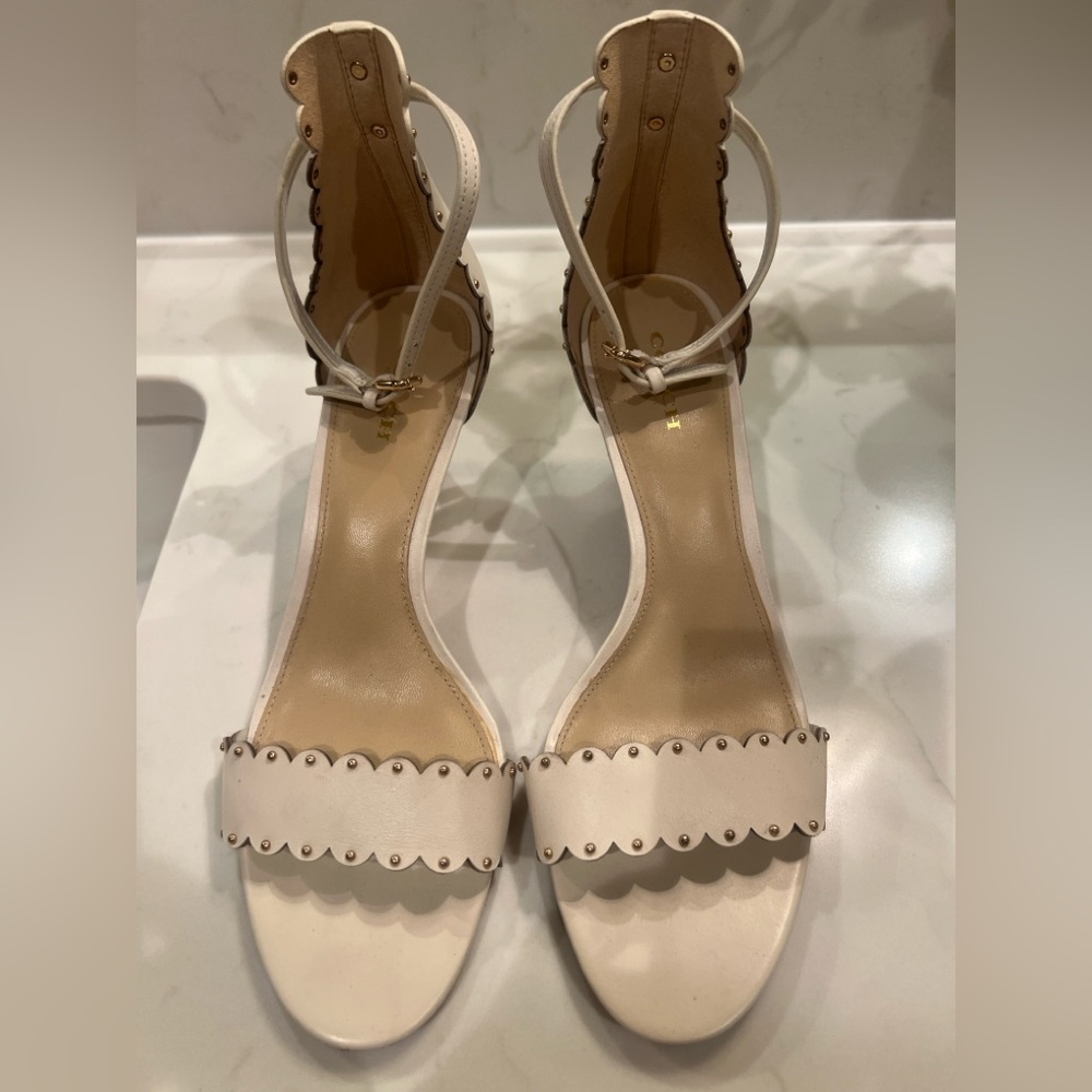 Coach cream kitten heel shoes